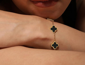Black clover anti tranish bracelet for women