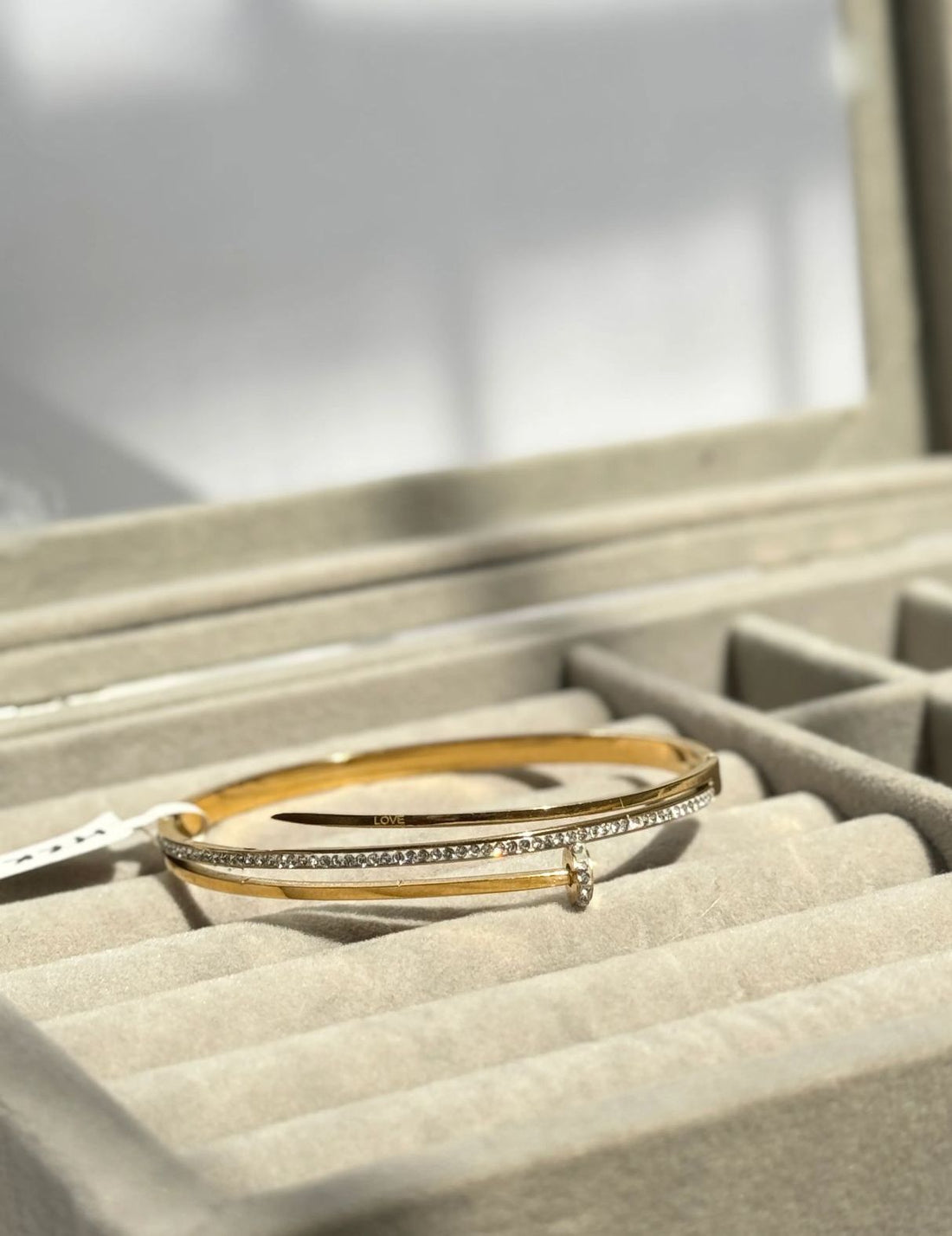 American Diamond Studded Nail Bracelet