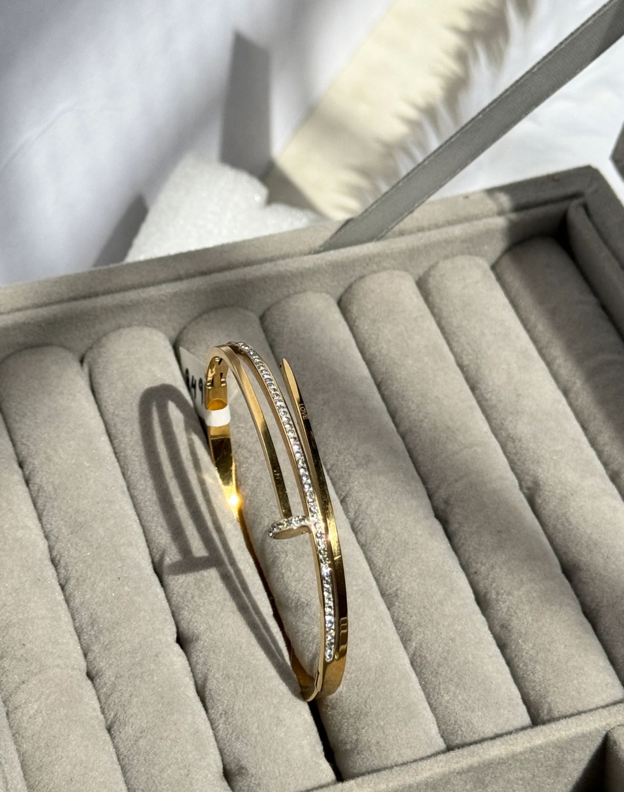 American Diamond Studded Nail Bracelet