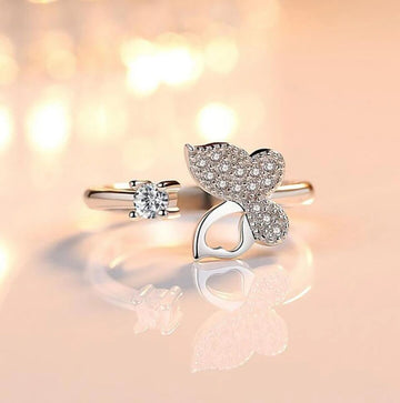Shellgy Beautiful Adjustable Butterfly Ring For girls