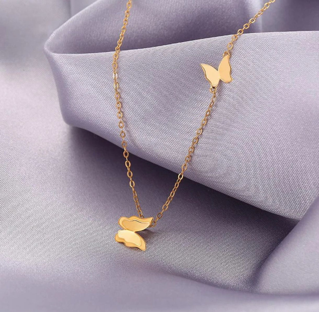 Gold plated Butterfly Necklace