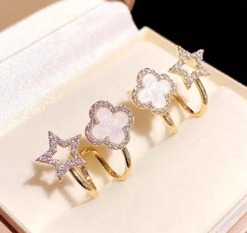 Clover star stud Earrings